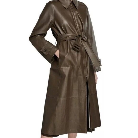 Vince Jackets & Blazers - Vince Double Face Lambskin Leather Trench Coat, NWT, Size 4